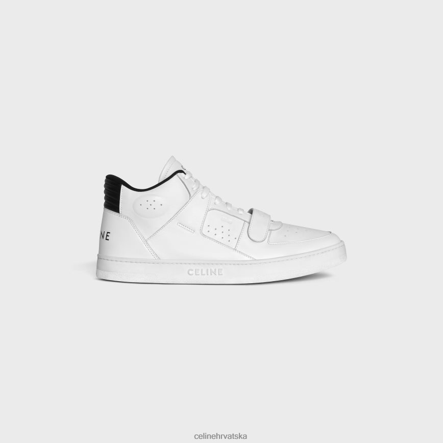 CELINE muškarci ct-02 srednja tenisica s čičkom od teleće kože optički bijelo/crno obuća 3WE2E2051