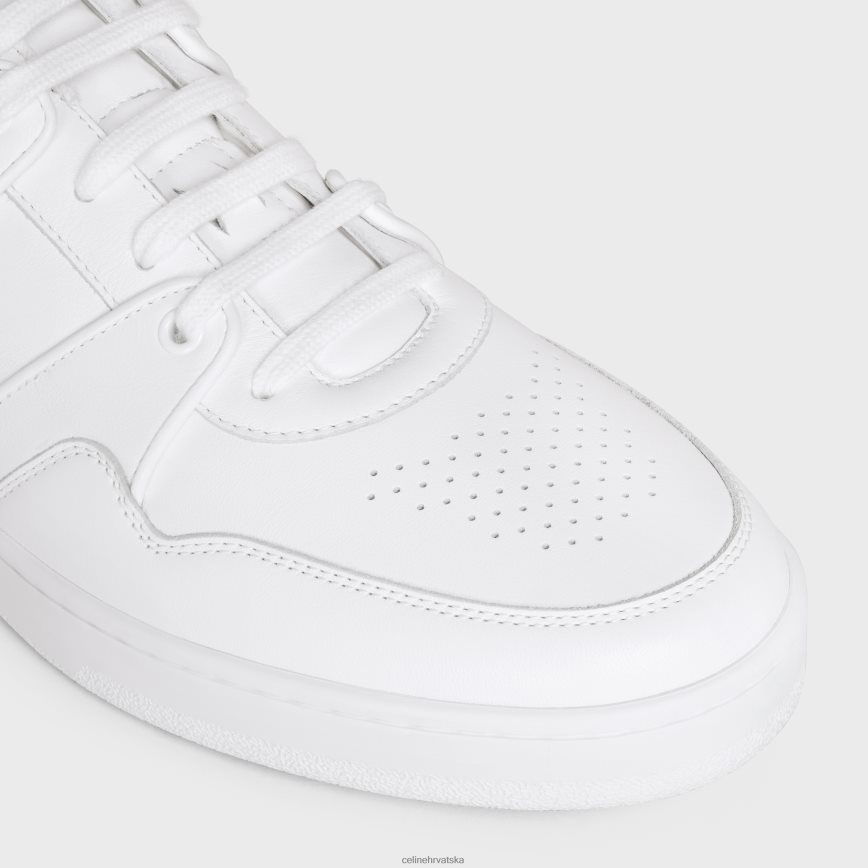 CELINE muškarci ct-04 niske tenisice na vezanje od teleće kože optički bijeli obuća 3WE2E2047