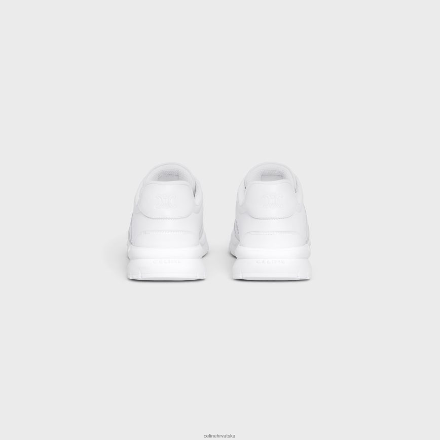 CELINE muškarci runner cr-01 niske tenisice na vezanje od teleće kože optički bijeli obuća 3WE2E2030