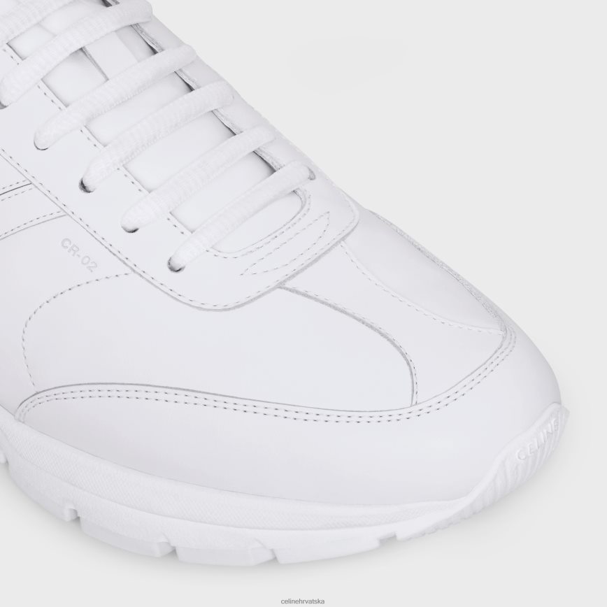 CELINE muškarci runner cr-02 niske tenisice na vezanje od teleće kože optički bijelo/crno obuća 3WE2E2029