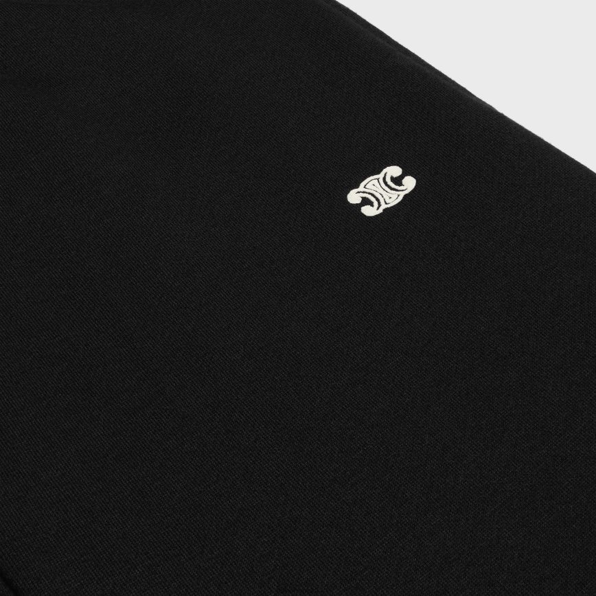 CELINE muškarci triomphe trenirke od pamuka i kašmira crno bijeli odjeća 3WE2E2018