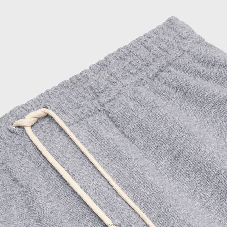 CELINE muškarci -vezene trenirke od pamuka sivo/crno odjeća 3WE2E2020