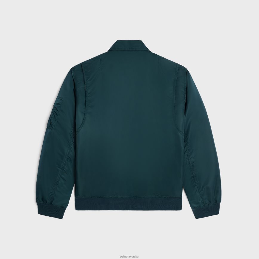 CELINE muškarci bomber jakna od najlona plavi benzin odjeća 3WE2E1778