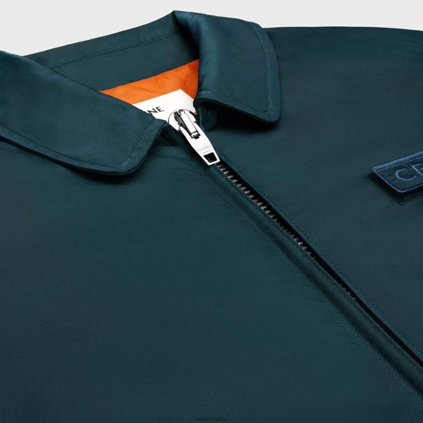 CELINE muškarci bomber jakna od najlona plavi benzin odjeća 3WE2E1778