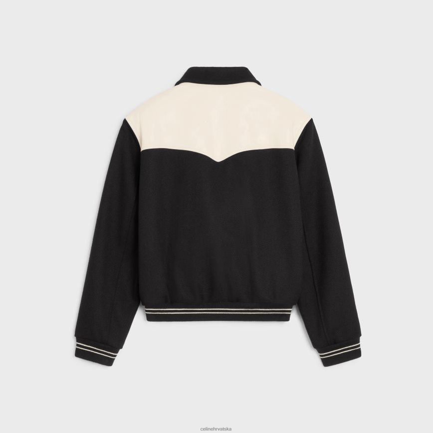 CELINE muškarci jack teddy jakna od pancirne vune crno odjeća 3WE2E1834