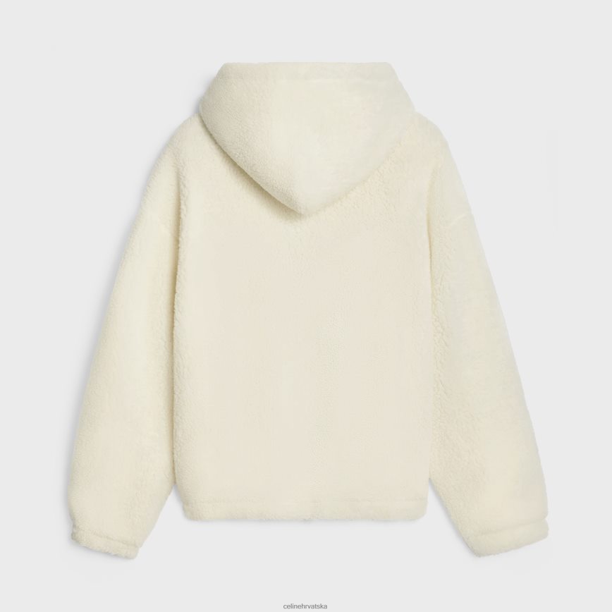 CELINE muškarci jakna od flisa sivo bijelo/crno odjeća 3WE2E1805