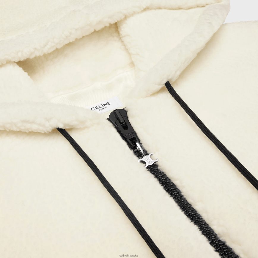 CELINE muškarci jakna od flisa sivo bijelo/crno odjeća 3WE2E1805