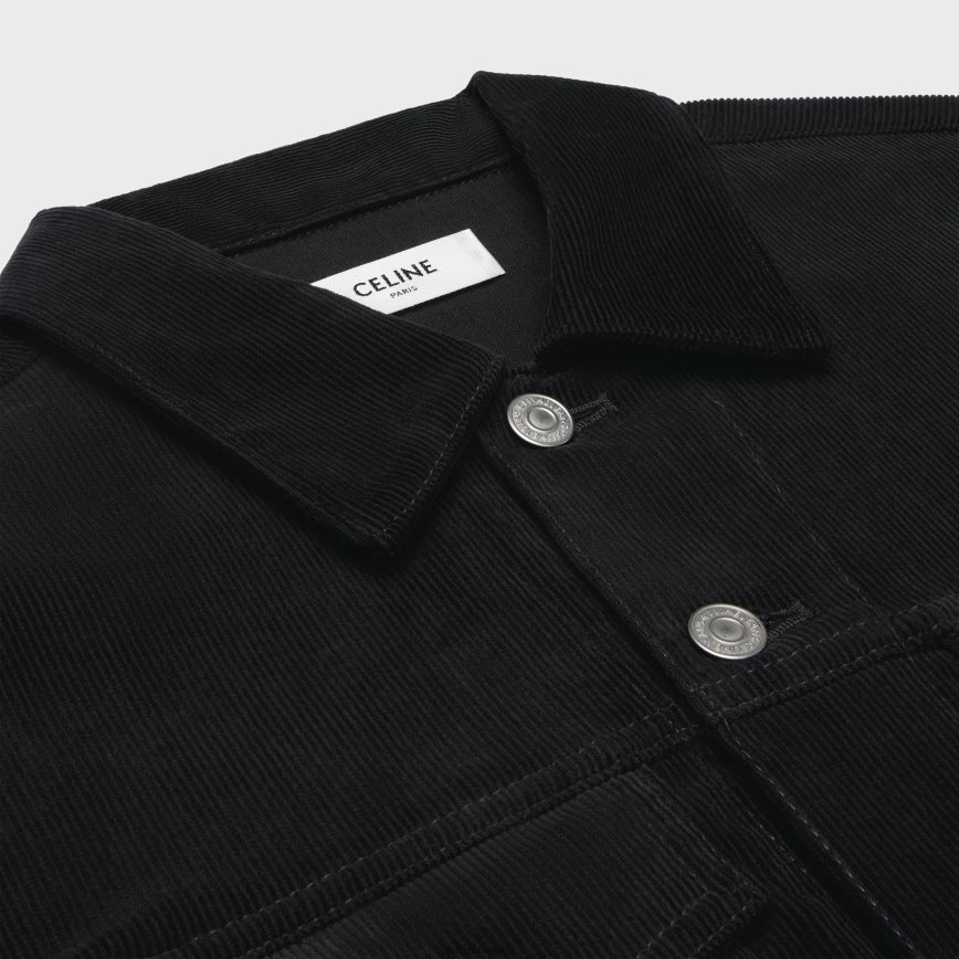 CELINE muškarci kamionska jakna od samta la oprati odjeća 3WE2E1784