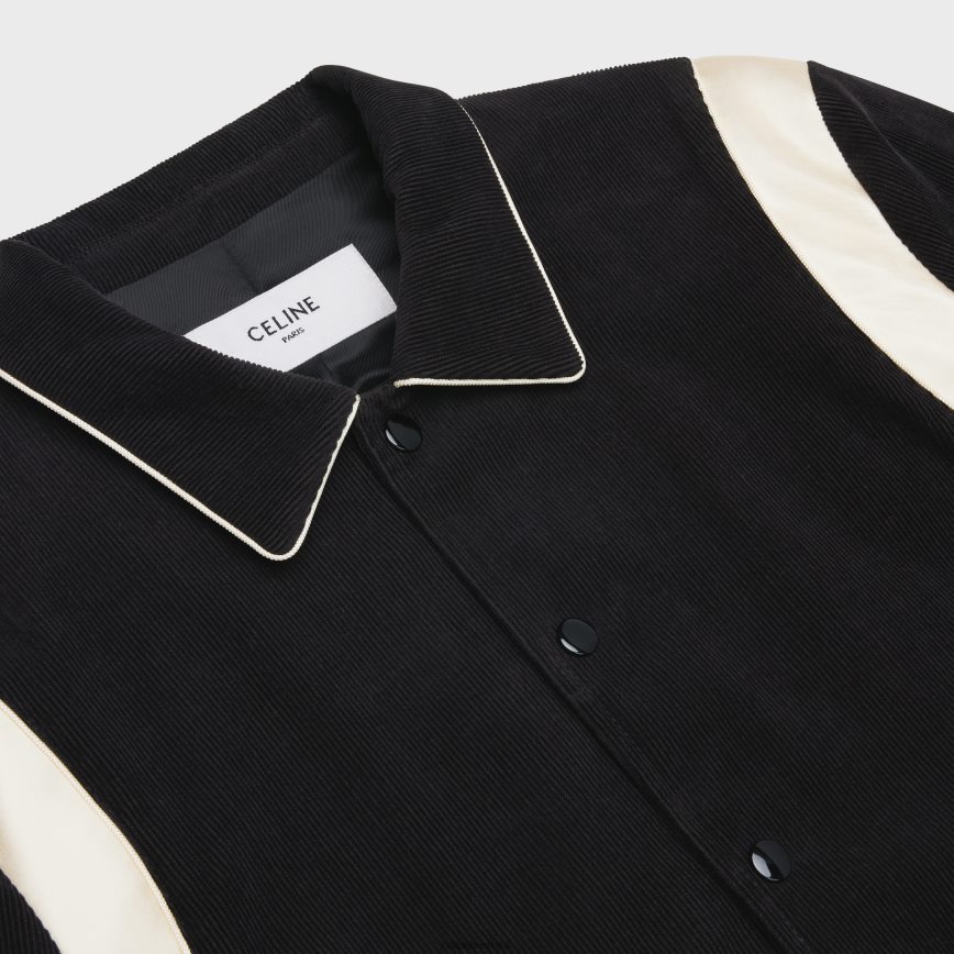 CELINE muškarci teddy jakna od samta crno odjeća 3WE2E1833