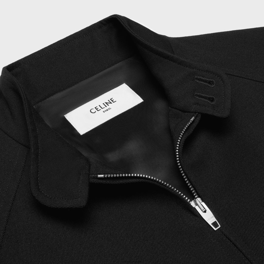 CELINE muškarci triomphe bluzonska jakna od vunenog gabardina crno odjeća 3WE2E1841