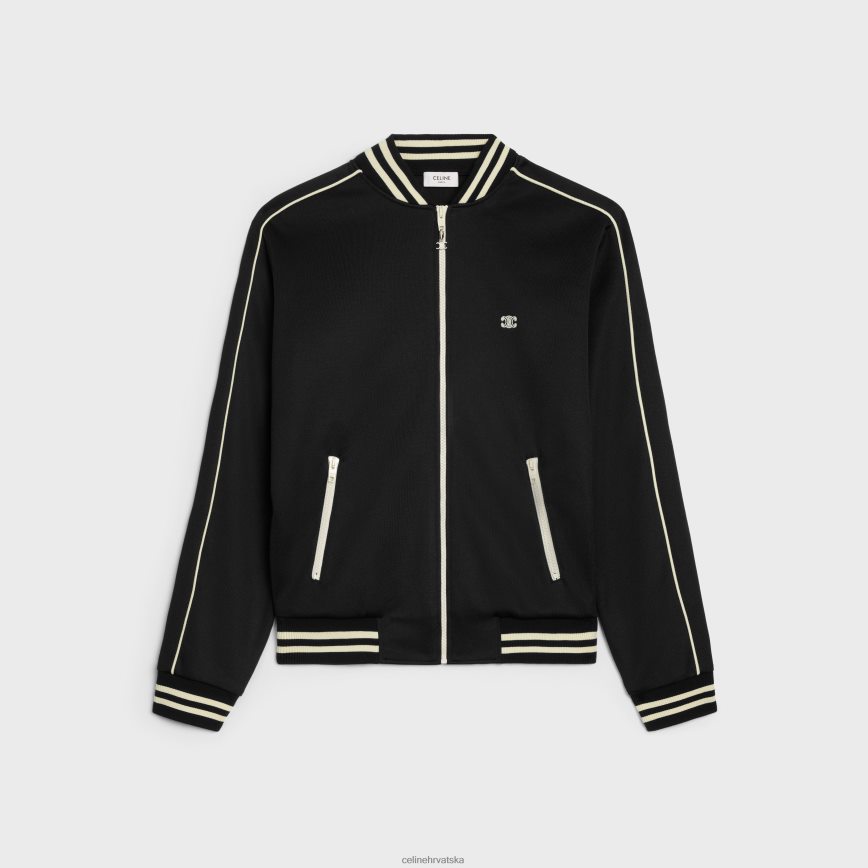 CELINE muškarci triomphe teddy jakna u dresu s dva lica crno bijeli odjeća 3WE2E1848