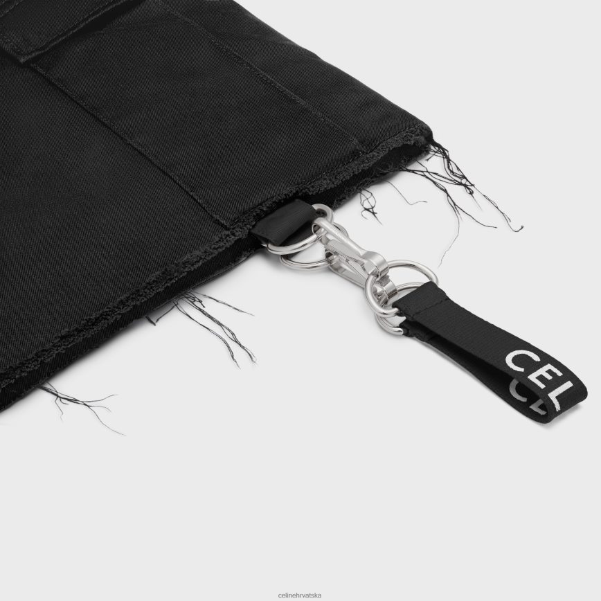 CELINE muškarci kratke hlače s naramenicama od pamuka crno odjeća 3WE2E2021