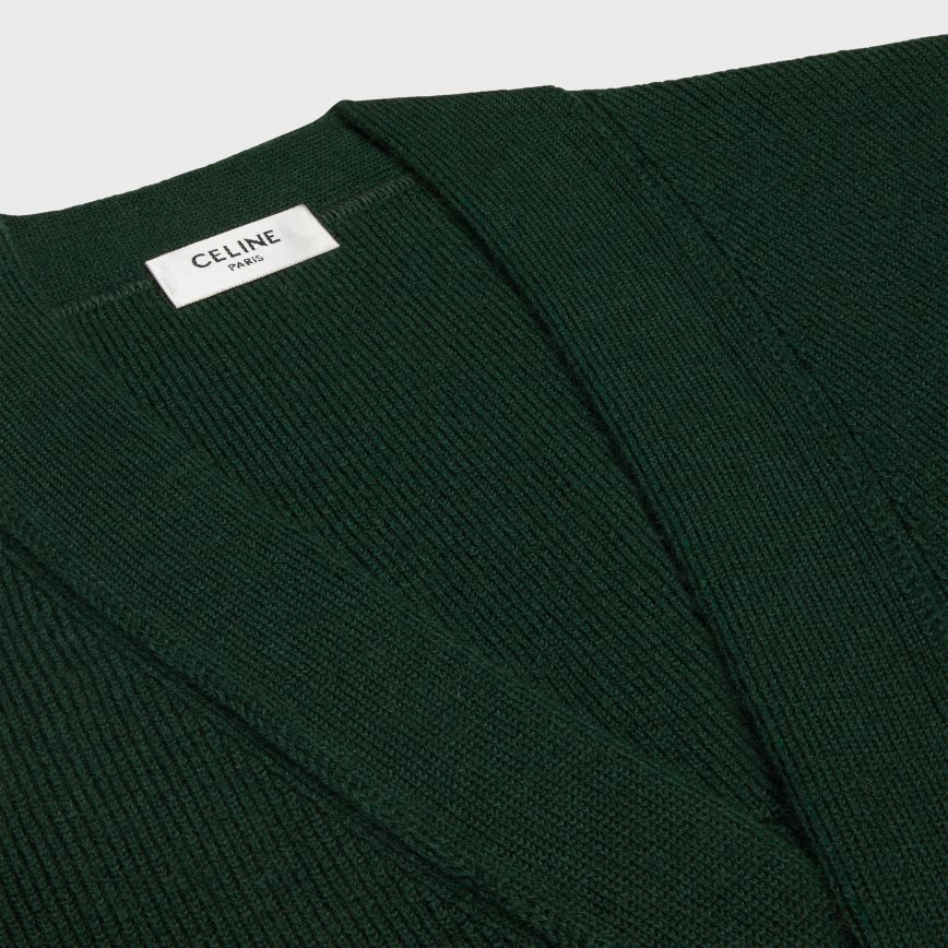 CELINE muškarci pariški kardigan od vune šuma odjeća 3WE2E1793