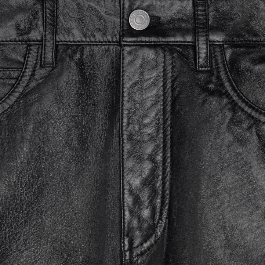 CELINE muškarci lou traperice od meke janjeće kože crno odjeća 3WE2E1868