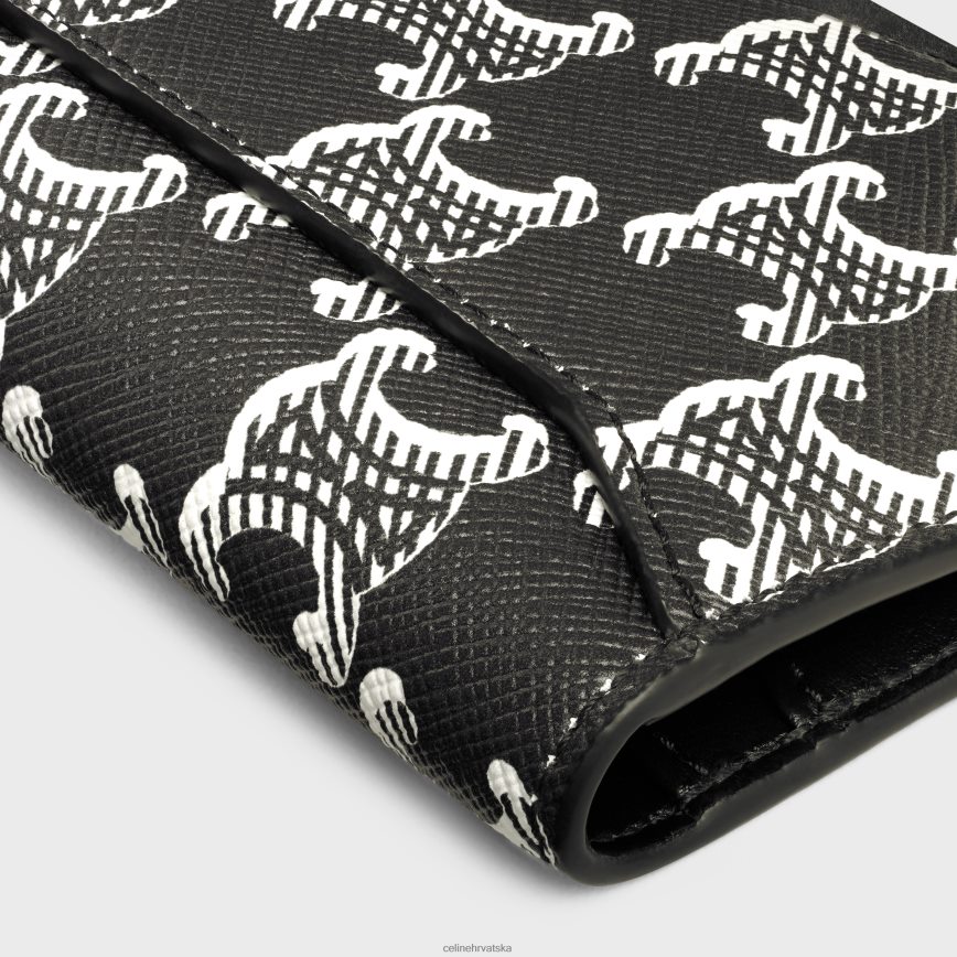CELINE muškarci okomiti držač kartica u triomphe platnu dvobojni crno bijeli pribor 3WE2E2121