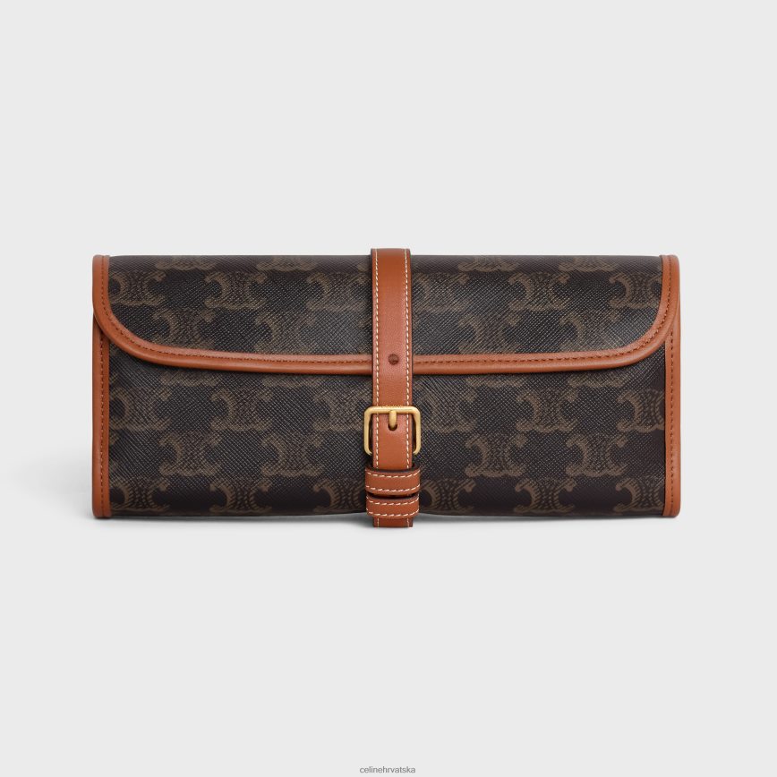 CELINE muškarci domino kutija od triomphe platna i janjeće kože preplanuli ten pribor 3WE2E1667