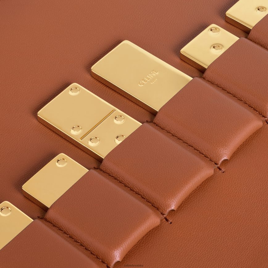 CELINE muškarci domino kutija od triomphe platna i janjeće kože preplanuli ten pribor 3WE2E1667