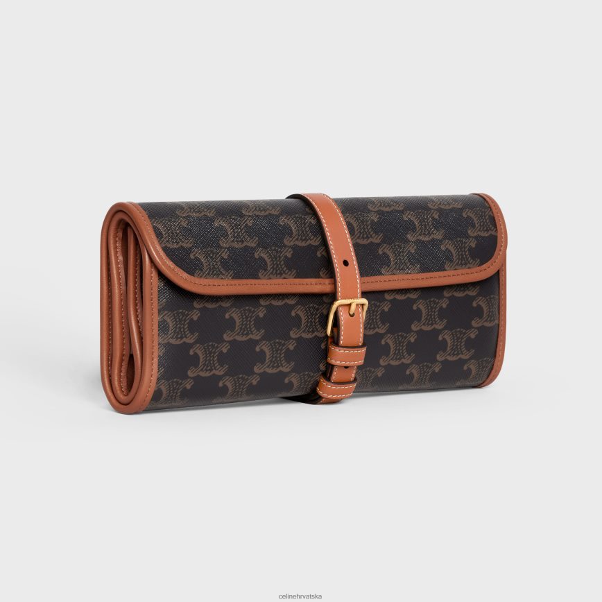 CELINE muškarci domino kutija od triomphe platna i janjeće kože preplanuli ten pribor 3WE2E1667