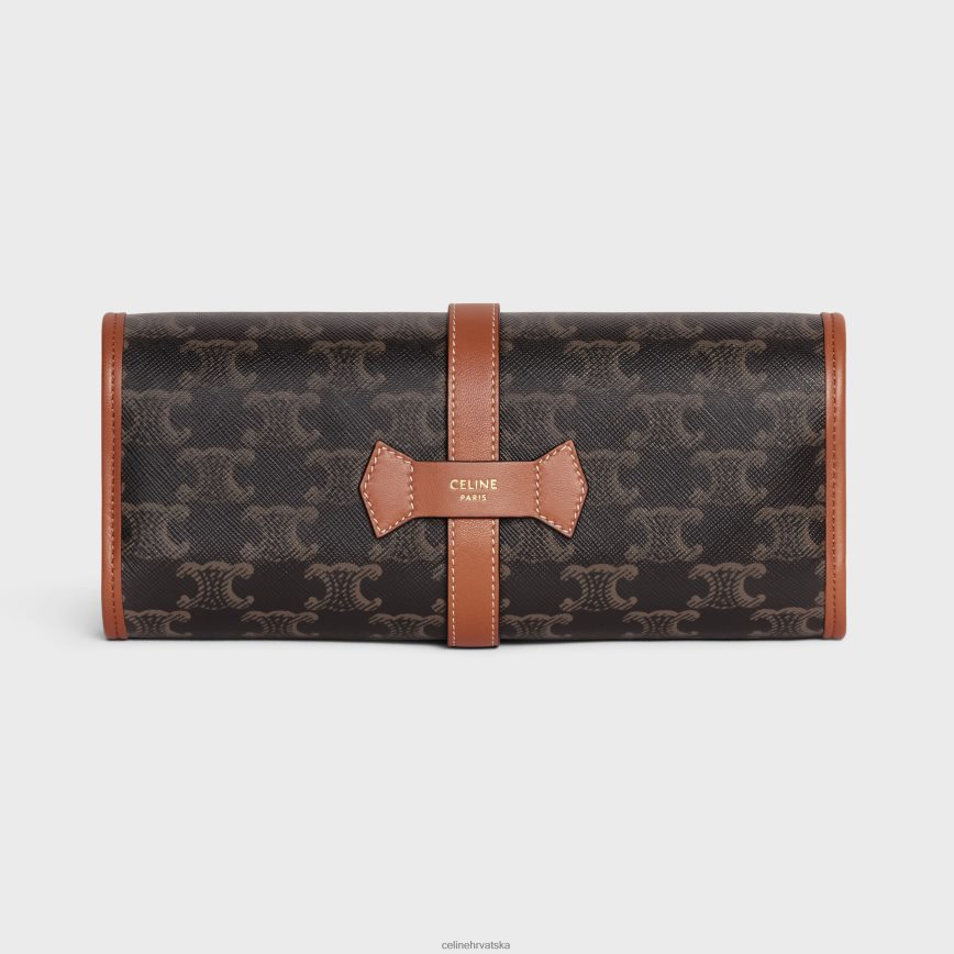 CELINE muškarci domino kutija od triomphe platna i janjeće kože preplanuli ten pribor 3WE2E1667