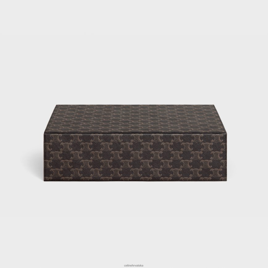 CELINE muškarci dopisnica od triomphe platna i teleće kože preplanuli ten pribor 3WE2E1653