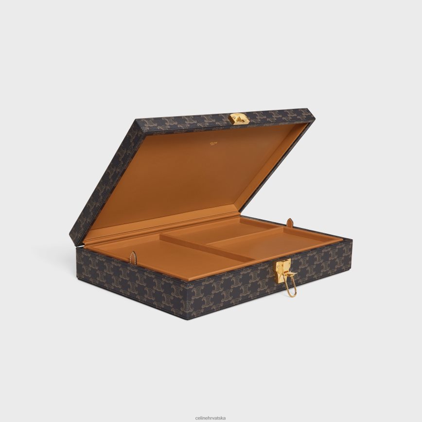 CELINE muškarci dopisnica u triomphe platnu crno/tan pribor 3WE2E1636