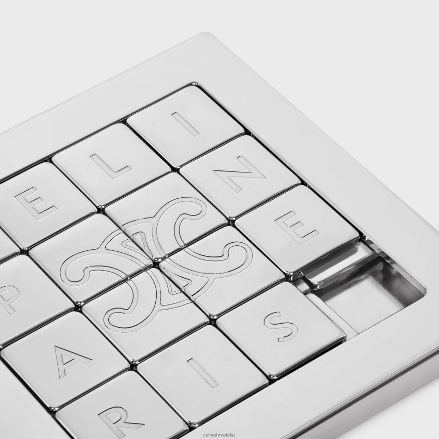 CELINE muškarci klizna slagalica od čelika srebro pribor 3WE2E1680