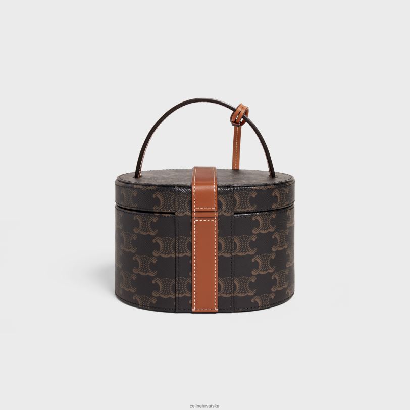 CELINE muškarci kozmetička torbica od triomphe platna i teleće kože 3WED61583 pribor preplanuli ten