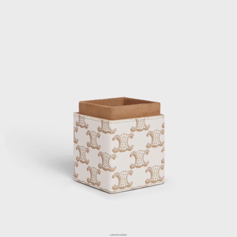 CELINE muškarci kutija 1 parfem 100ml u triomphe platnu i telećoj koži 3WED61559 pribor bijela