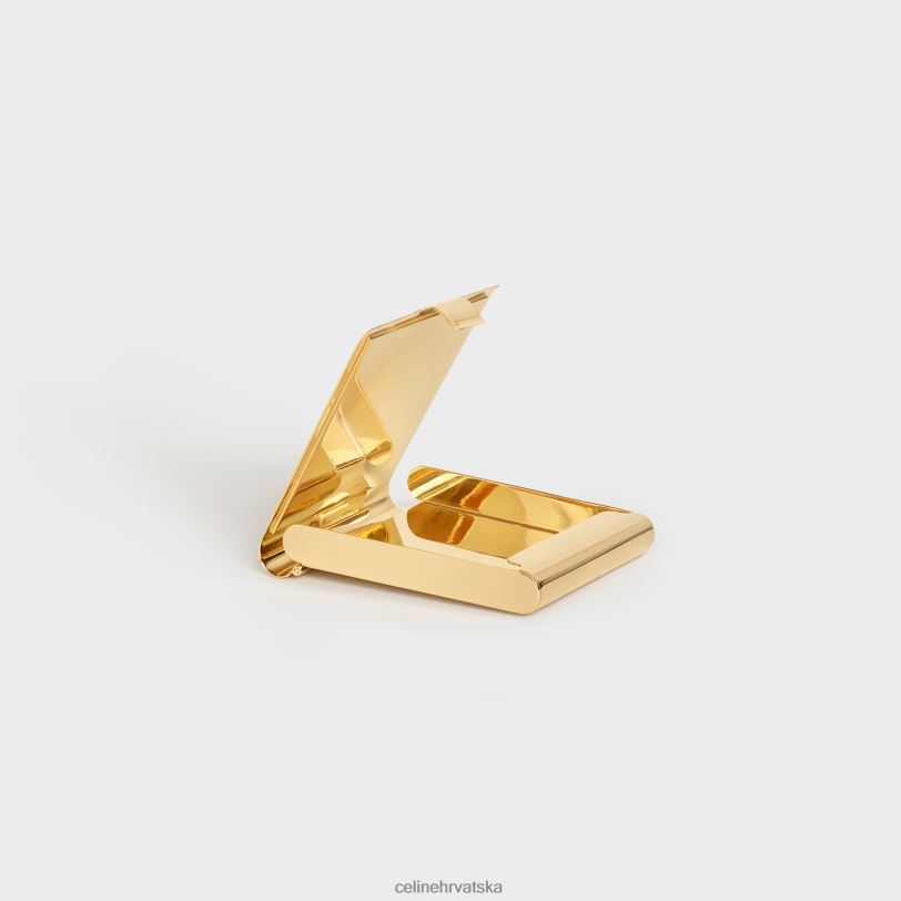 CELINE muškarci kutija za šibice od mesinga i aligatora 3WED61555 pribor tamnocrvena