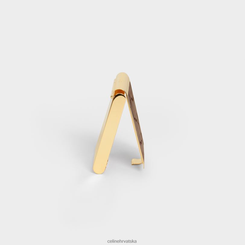 CELINE muškarci kutija za šibice od mesinga i aligatora 3WED61555 pribor tamnocrvena