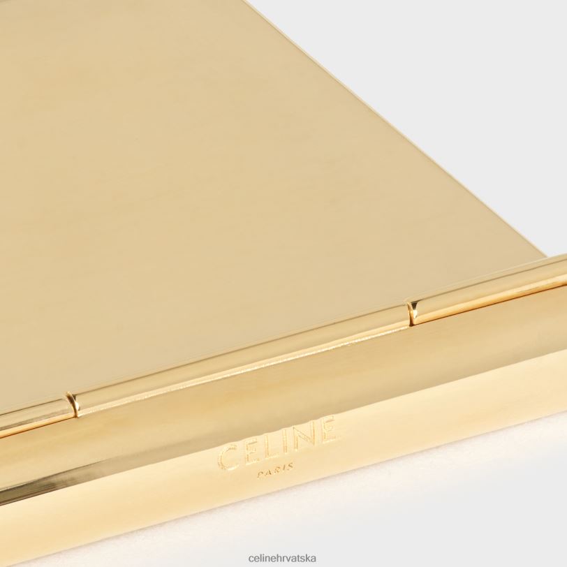 CELINE muškarci kutija za šibice od mesinga i aligatora 3WED61555 pribor tamnocrvena