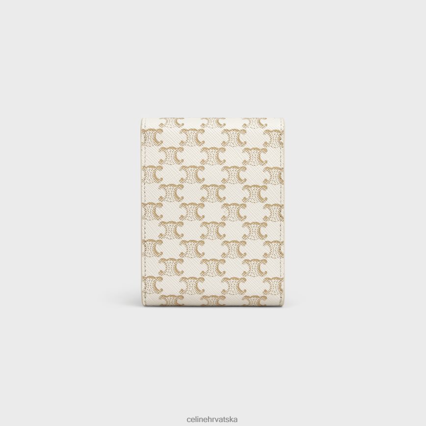 CELINE muškarci kutija za igraće karte od triomphe platna i janjeće kože bijela pribor 3WE2E1671