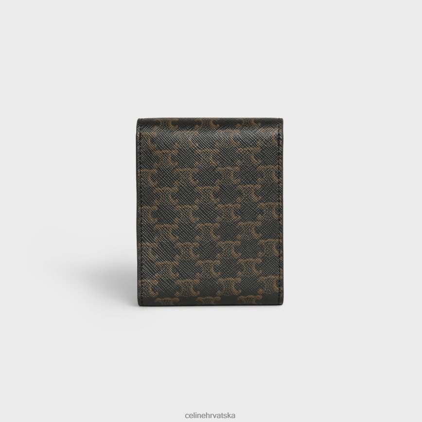 CELINE muškarci kutija za igraće karte od triomphe platna i janjeće kože crno pribor 3WE2E1670