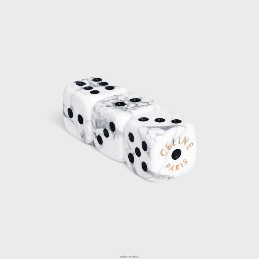 CELINE muškarci kutija za kocke u triomphe platnu crno bijeli pribor 3WE2E1676