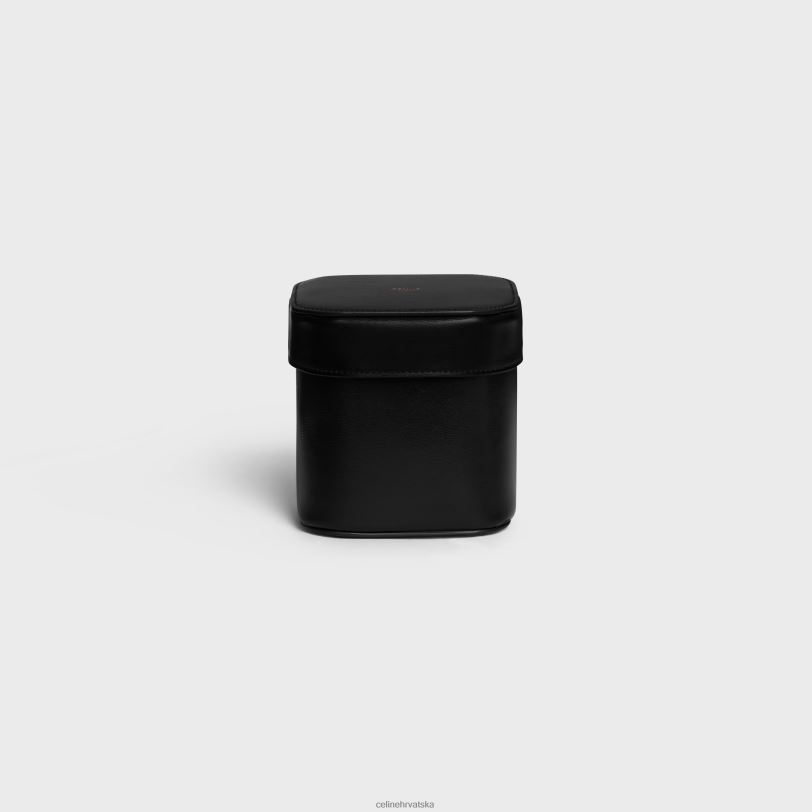 CELINE muškarci mala kutija od sjajne teleće kože 3WED61530 pribor crno