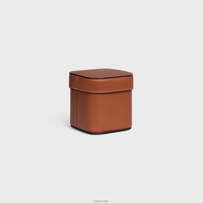 CELINE muškarci mala kutija od sjajne teleće kože 3WED61534 pribor preplanuli ten