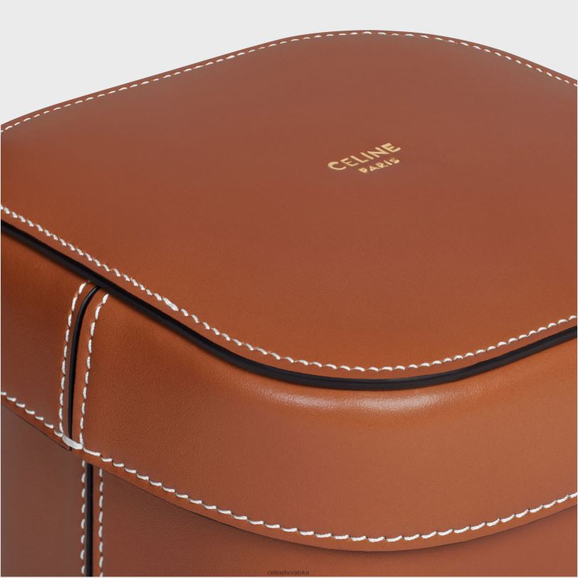 CELINE muškarci mala kutija od sjajne teleće kože 3WED61534 pribor preplanuli ten