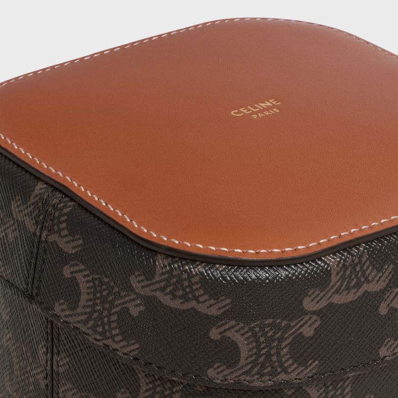 CELINE muškarci mala kutija od triomphe platna i teleće kože 3WED61538 pribor preplanuli ten