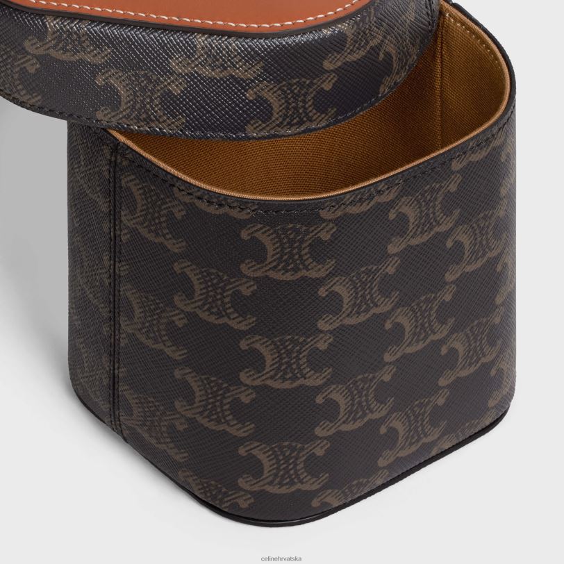 CELINE muškarci mala kutija od triomphe platna i teleće kože 3WED61538 pribor preplanuli ten