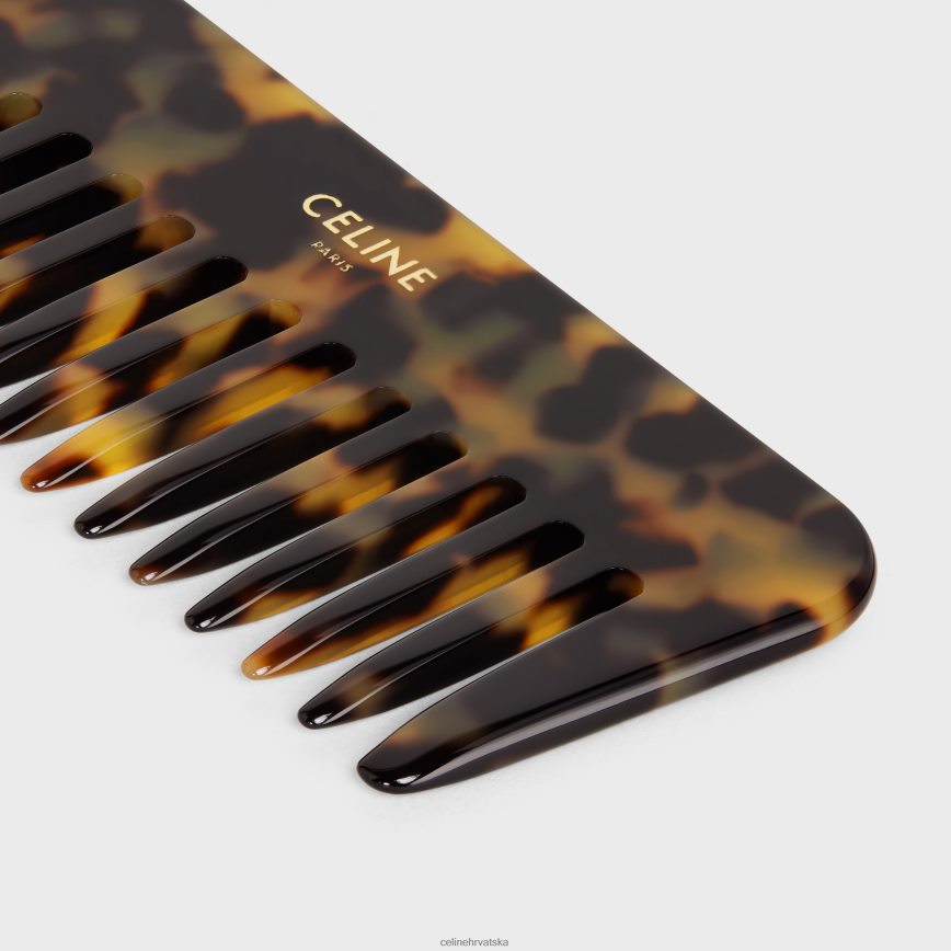 CELINE muškarci mali češalj za kosu od glatke teleće kože preplanuli ten pribor 3WE2E1613