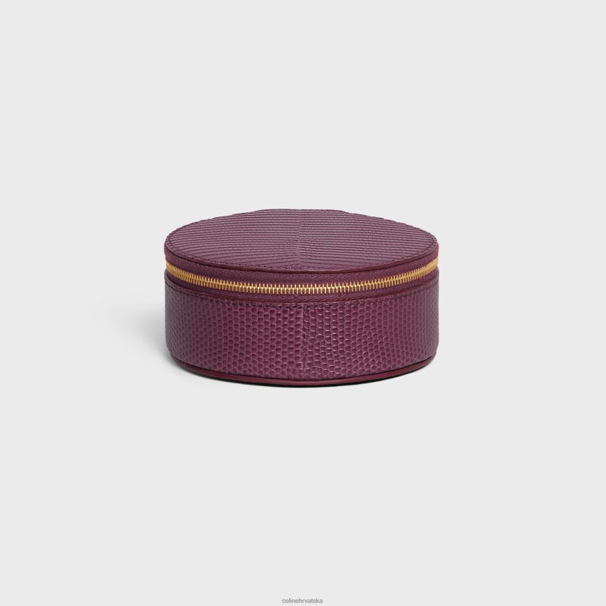 CELINE muškarci okrugla torbica s patentnim zatvaračem u gušteru acai pribor 3WE2E1591