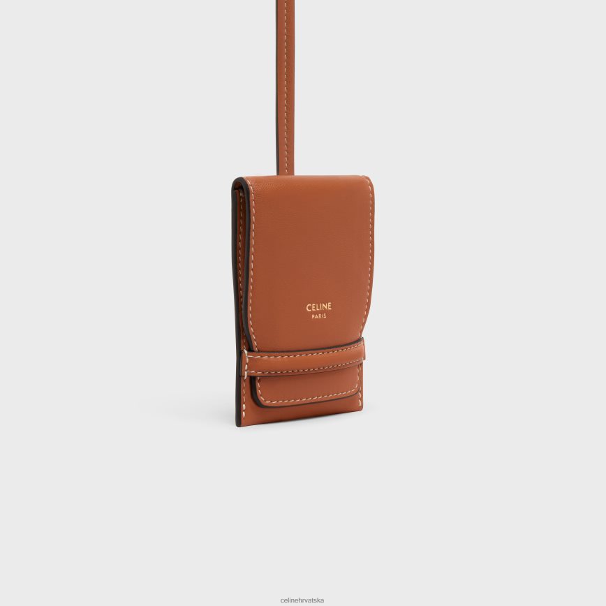 CELINE muškarci oznaka za prtljagu u janjećoj koži preplanuli ten pribor 3WE2E1634