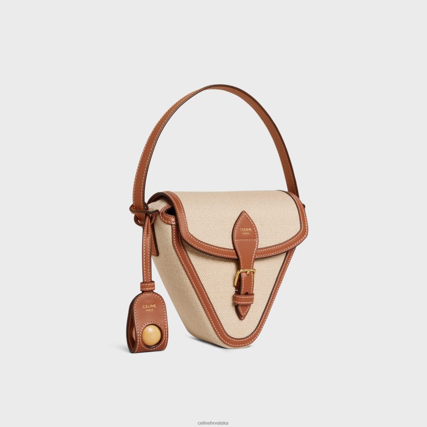 CELINE muškarci petanque igra u tekstilu i telećoj koži prirodan/tan pribor 3WE2E1685