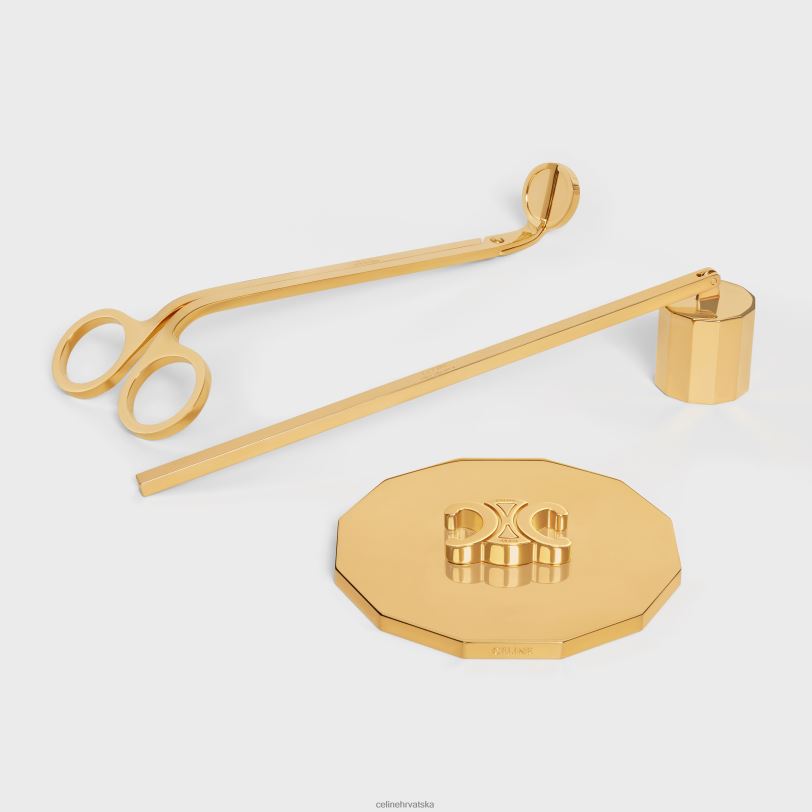 CELINE muškarci pribor za svijeće od čelika 3WED61514 pribor zlato