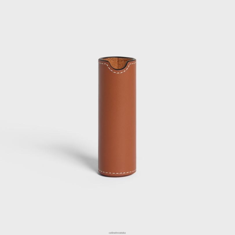 CELINE muškarci putna torbica od glatke teleće kože 3WED61453 pribor preplanuli ten