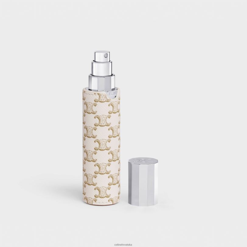 CELINE muškarci putna torbica s raspršivačem od triomphe platna i teleće kože 3WED61455 pribor bijela