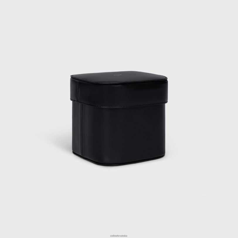 CELINE muškarci srednja kutija od sjajne teleće kože 3WED61529 pribor crno