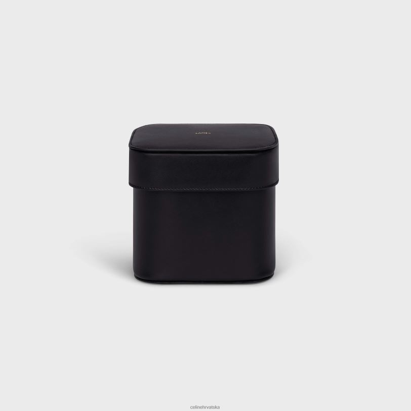 CELINE muškarci srednja kutija od sjajne teleće kože 3WED61529 pribor crno