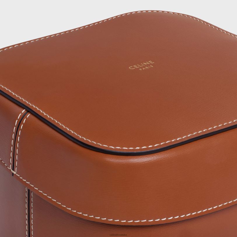 CELINE muškarci srednja kutija od sjajne teleće kože 3WED61533 pribor preplanuli ten