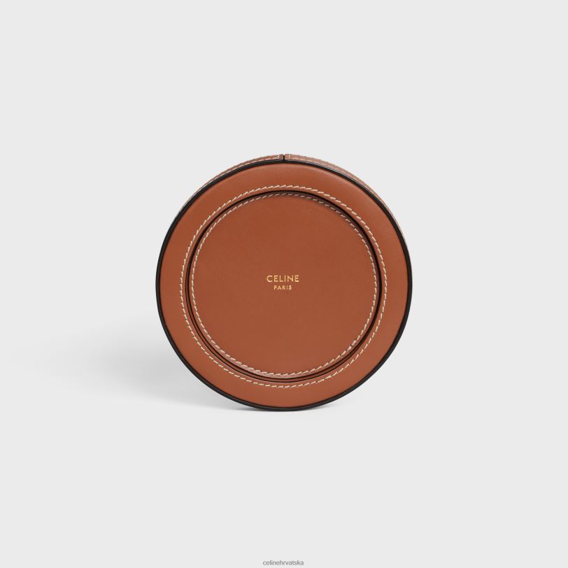 CELINE muškarci stalak za svijeće od glatke teleće kože 3WED61521 pribor preplanuli ten